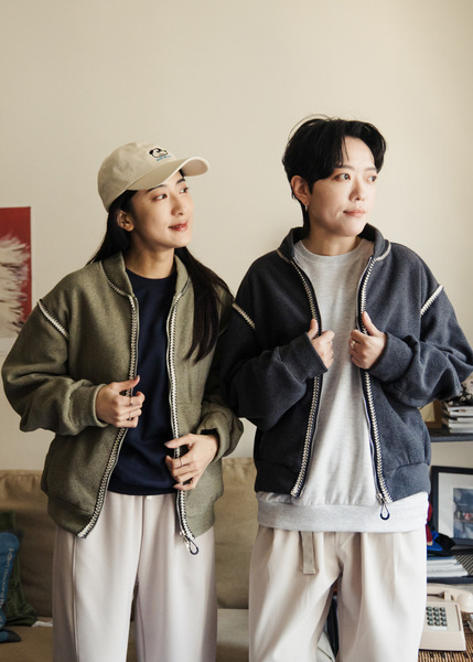 立體織紋跳色滾邊輕盈棉織外套/ 3色