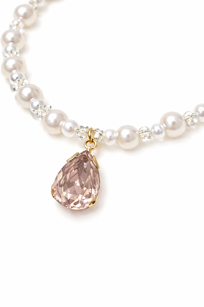 施華洛粉水晶晶透項鍊