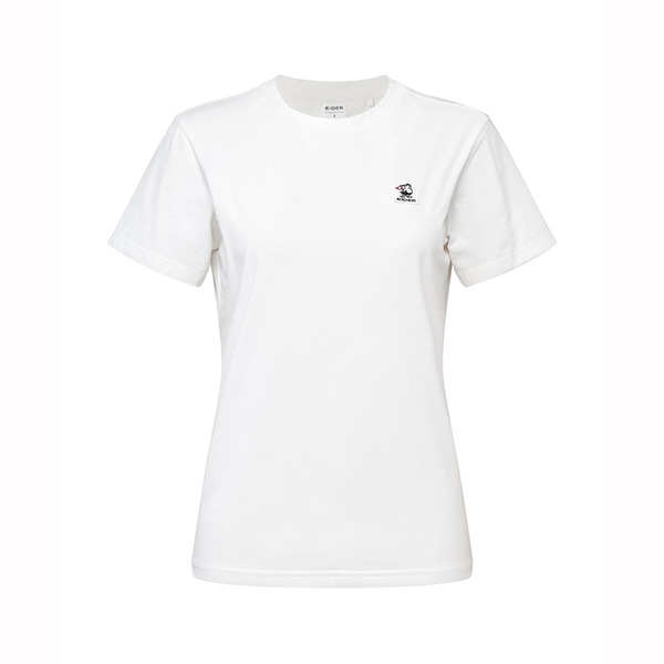 【EIDER】女涼感印花短袖上衣/25EDWM25262-[奶油白]