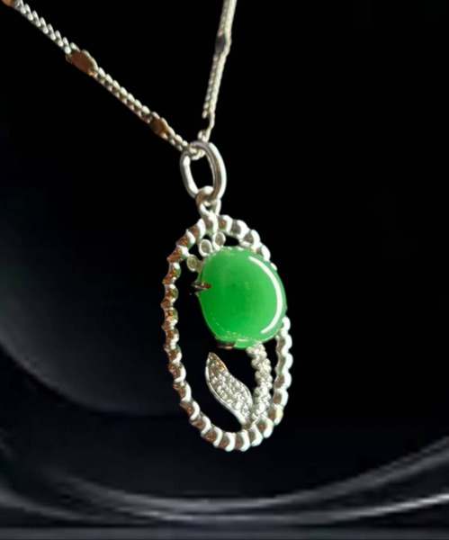 翡翠蛋面墜 P-2025-24