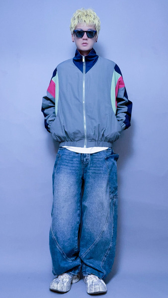 復古撞色運動外套