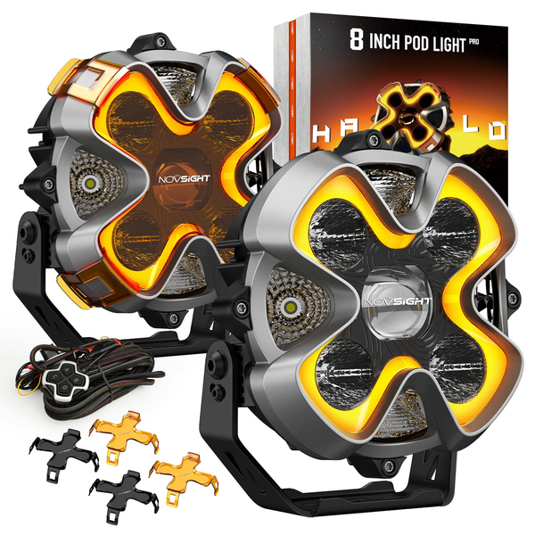 Novsight HALO Pro 系列 8吋 LED 射燈，附動態日行燈模式