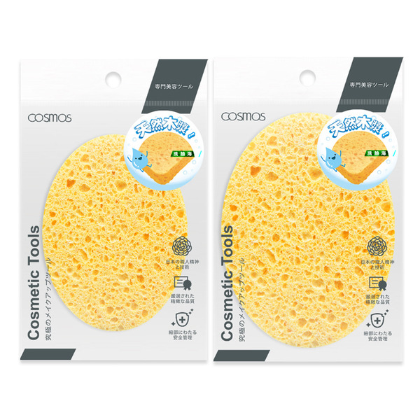 COSMOS 洗臉海綿 橢圓形 1入 S30666 S30667