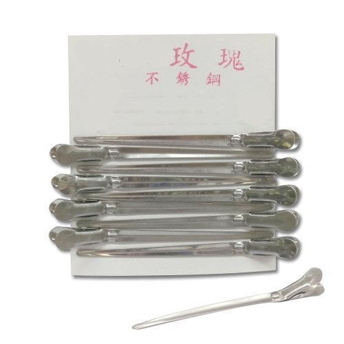 紅玫瑰 不鏽鋼 玫瑰夾 髮夾 單支 長度約10cm