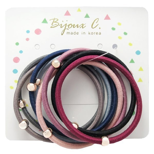 Bijoux C 多色髮圈 8條入 顏色隨機 (G50057)  髮飾 飾品 韓國製