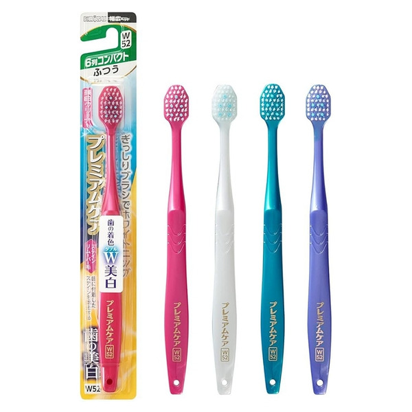 EBISU W52 淨白牙刷 寬頭牙刷 6列 顏色隨機出貨 日本製