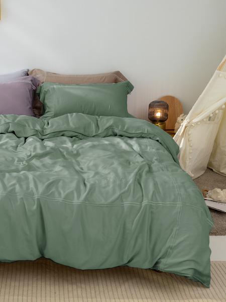 60支 100%天絲刺繡 鋪棉兩用被床包四件組 TENCEL