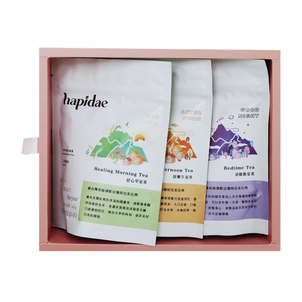 hapidae 年節無咖啡因禮盒｜早清爽・午順心・夜好眠