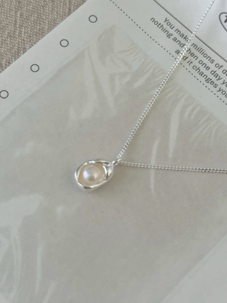 「預購」通體925純銀小豆莢珍珠項鏈