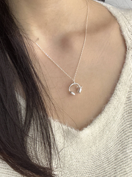 「預購」通體925耳機造型系列🎧項鍊耳夾