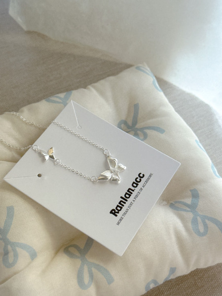 「預購」通體925純銀立體浮光蝴蝶項鏈