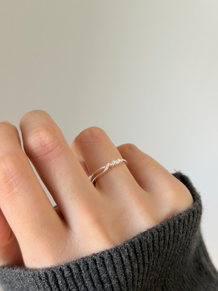 「預購」通體925純銀開口可調節戒指-螺紋