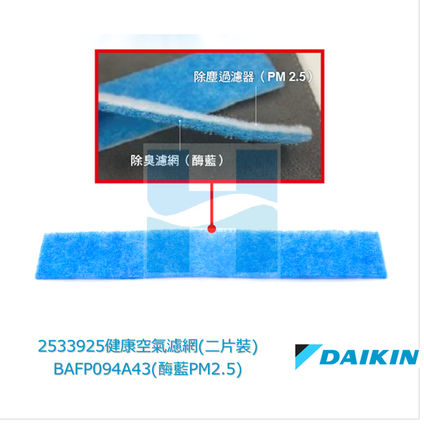2533925 健康空氣濾網 BAFP094A43(酶藍PM2.5 二片裝)
