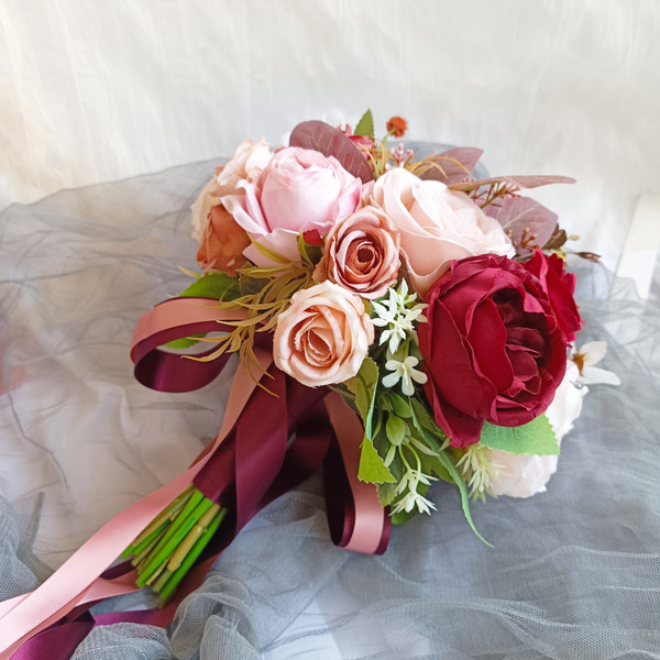 紅色歐式捧花 新娘花束