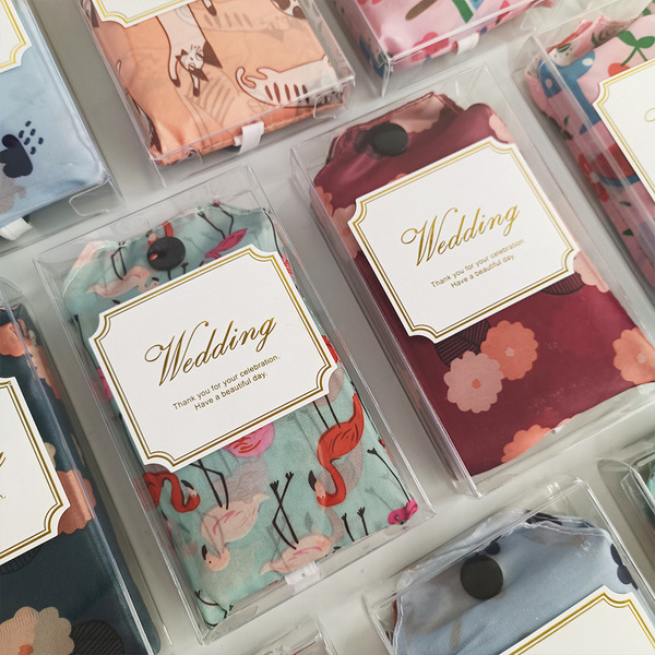 婚禮小物 環保袋 桌上禮 (pvc盒裝+wedding貼紙)