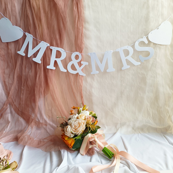 MR&MRS拉旗 拍攝小物