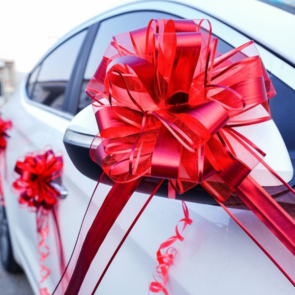 質感雪紗車花  手把花