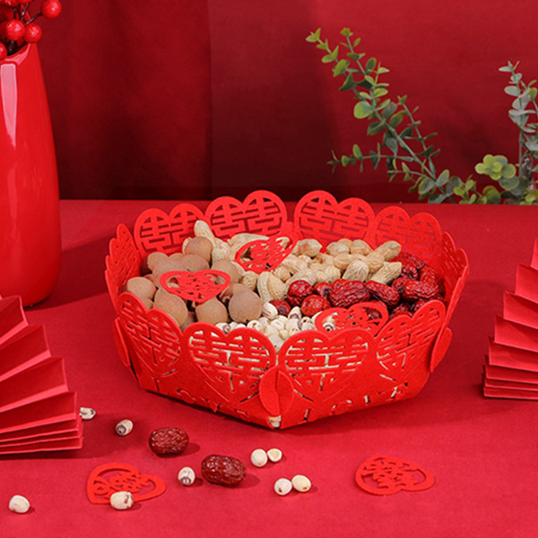 不織布喜盤 瓜果盤