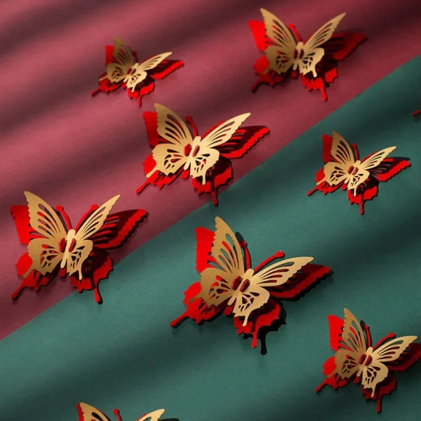 中式婚房裝飾 蝴蝶/花朵壁貼