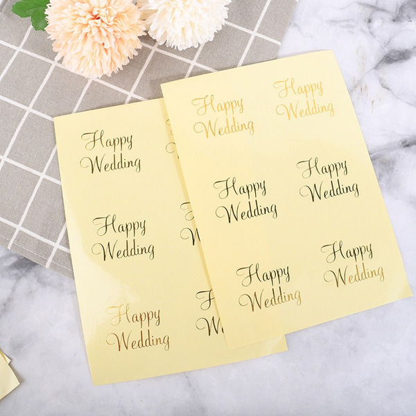 燙金WEDDING貼紙