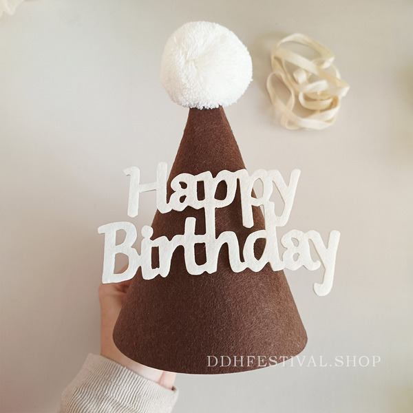 ins風毛球生日帽 生日帽