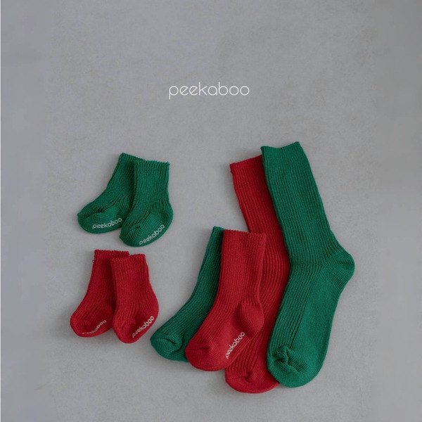 Peekaboo聖誕配色襪子組