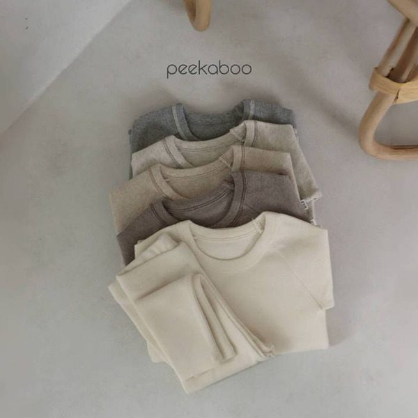 Peekaboo反車線純棉兒童套裝