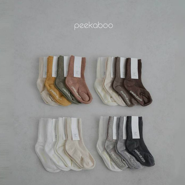 Peekaboo新色純棉配色襪子組