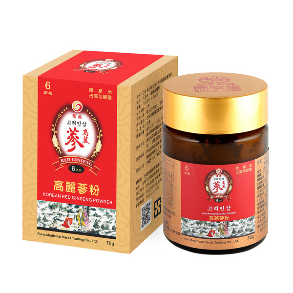 福鶴6年根高麗蔘粉(70公克/罐）