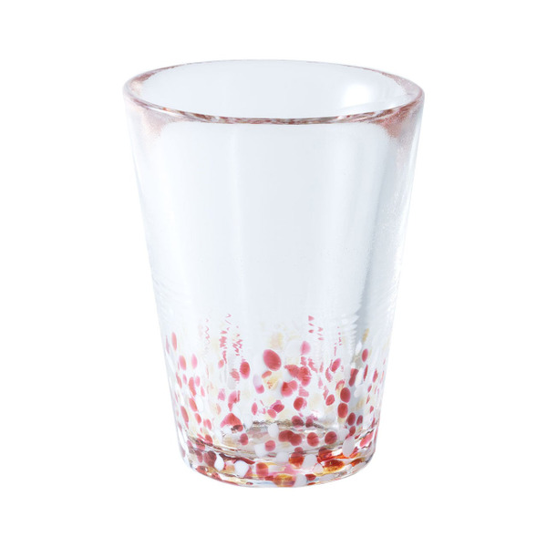 松岡硝子‧虹光系列‧李桃粉玻璃杯（大）