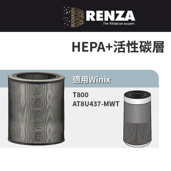 適用 韓國 Winix T800 AT8U437-MWT 一級能效21坪 空氣清淨機 HEPA+活性碳 濾網 濾芯 濾心
