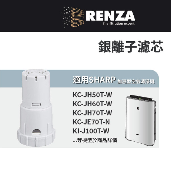 適用 Sharp 夏普 FZ-AG70T / FZ-AG01K1 / KC-JH50T-W / KC-JH60T-W / KC-JH70T-W / KC-JE70T-N / KI-J100T-W / KC-JH51T-W / KC-JH61T-W / KC-JH7T1-W / KI-J101T-W 加濕空氣清淨機 可替換 FZ-AG70T FZ-AG01K1 銀離子濾芯 濾心