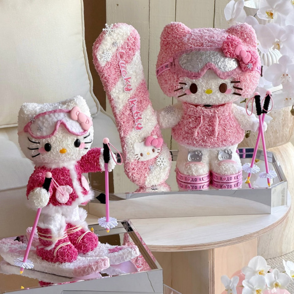 滑雪Kitty高級永生花禮盒