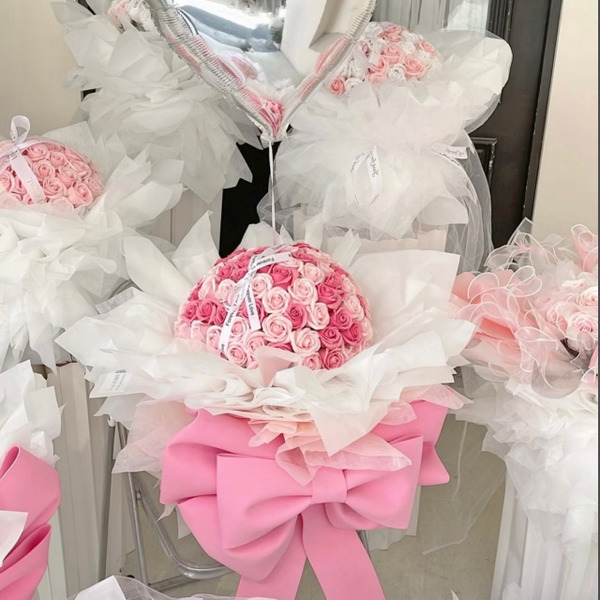 99朵 香皂花 白色多層次包裝