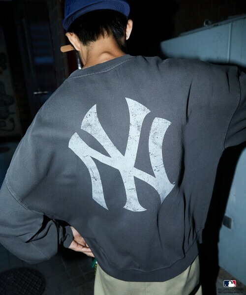 FREAK'S STORE MLB 日本限定 水洗 字母 刷毛 大學T