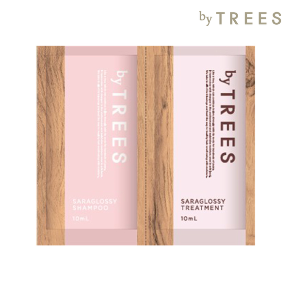 【byTREES】柔順光澤旅行組by TREES  SARAGLOSSY SHAMPOO & TREATMENT Trial 10ml+10ml