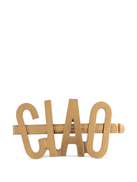 MOSCHINO｜CIAO金色磨砂髮夾
