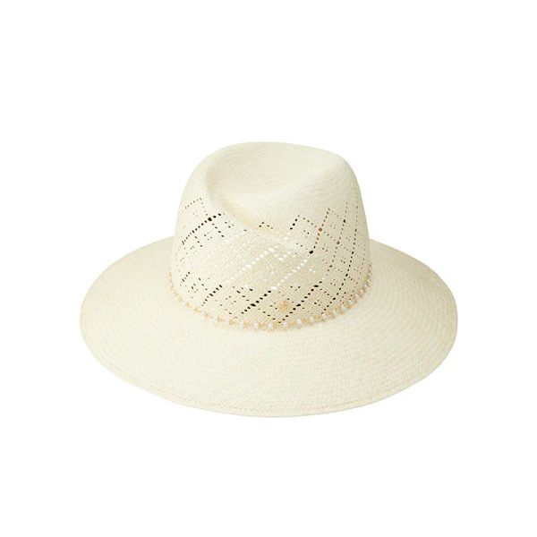 MAISON MICHEL｜珍珠刺繡巴拿馬草帽