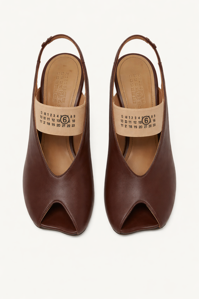 MM6｜Anatomic 數字彈性帶高跟涼鞋