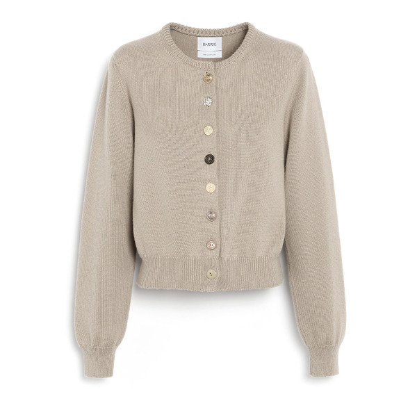 BARRIE｜珠飾鈕扣開襟衫