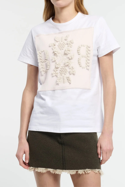 BARRIE｜羊絨標誌貼布T恤