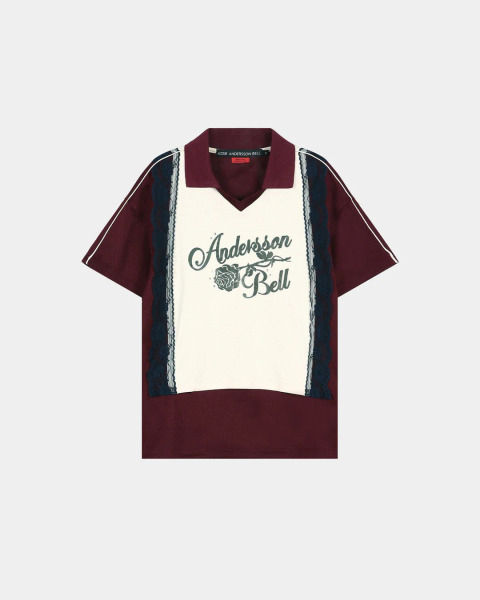 ADSB ANDERSSON BELL｜蕾絲拼接網眼Polo上衣