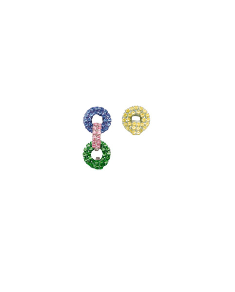KITESY MARTIN STUDIO｜LA PALACE EARRINGS 多色水鑽不對稱耳環