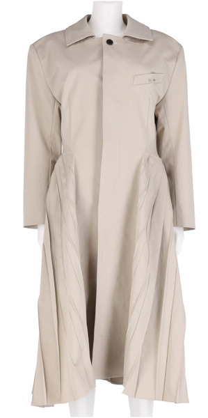 BONBOM｜深象牙白燈籠剪裁風衣外套