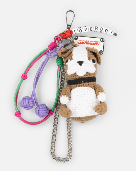 CHARLES JEFFREY LOVERBOY｜編織包包吊飾-鬥牛犬款