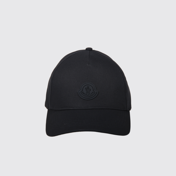 MONCLER｜黑色純棉棒球帽（男款）