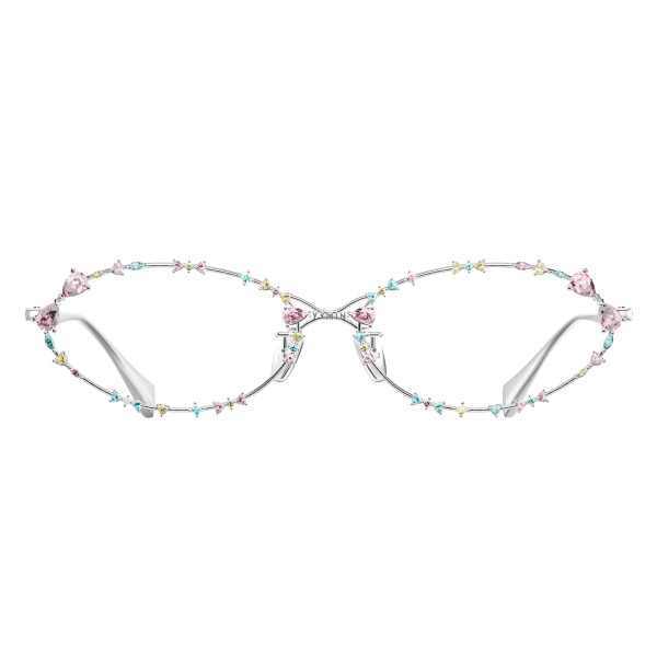 YVMIN｜鹽霧釉面彩色寶石平光眼鏡