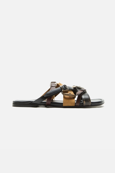 ACNE STUDIOS｜皮革多扣帶涼鞋