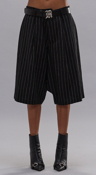 R13｜西裝感寬版條紋短褲