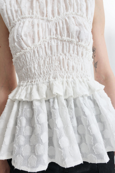 CECILIE BAHNSEN｜Duphy 花卉剪花無袖抓皺上衣